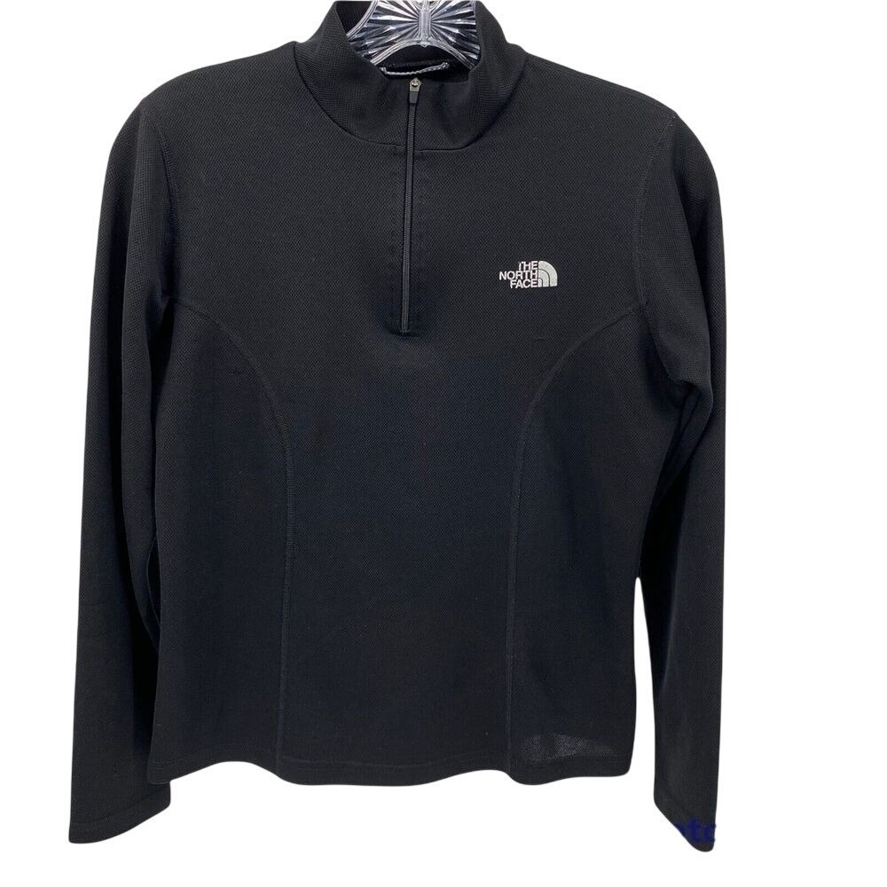 The North Face Women S/P VaporWick Quarter Zip Pullover Black Warm Minimalist